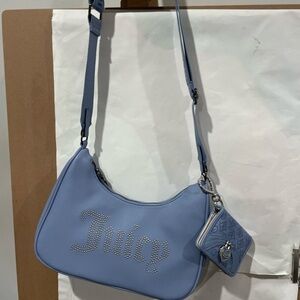 Juicy Couture Light Blue Shoulder Bag with Pouch